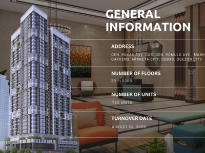 Studio Condominium Unit for Sale in Araneta City, Cubao, Quezon City