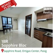 For Sale: 1BR in Sapphire Bloc Ortigas P5.5M Only Ready For Occupancy | Near Marco Polo , Robinsons Galleria , Megamall