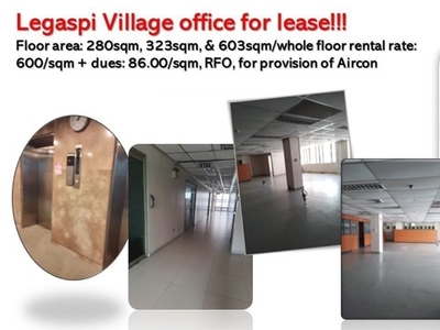 Office For Rent In Legazpi Village, Makati