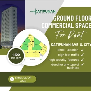 For Rent: 95 sqm Commercial Space at One Katipunan Residences in Quezon City