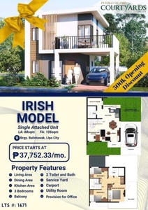 Corner Townhouse Unit for Sale at Ecoverde Homes Sahaia in San Pascual, Batangas