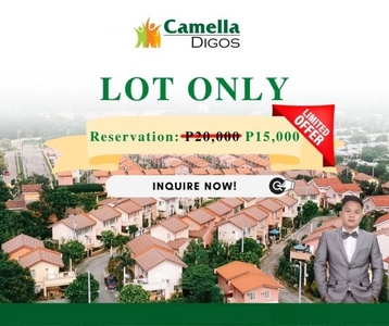 Camella Digos Residential Lot Only for sale in Digos, Davao del Sur!