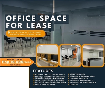 300 sq. meters Office Space for Lease in Santo Domingo, Cainta, Rizal
