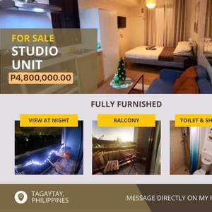 For Sale studio unit with balcony (fully furnished) in Tagaytay City