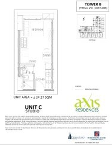 Studio Condominium Unit for Sale at Axis Residences in Mandaluyong