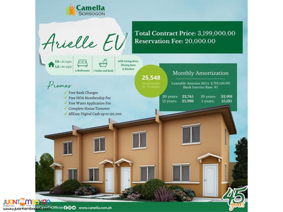 camella Sorsogon - (ARIELLE UNIT) House & Lot For Sale