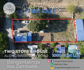 Bangantalinga, Iba, House For Sale