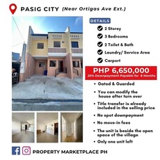 Santa Lucia, Pasig, Townhouse For Sale