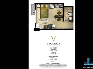 Studio Unit for Rent in The Viceroy