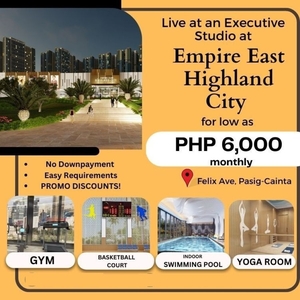 BER MONTHS Promo 6K Monthly Only. Executive Studio Unit For Sale in Cainta