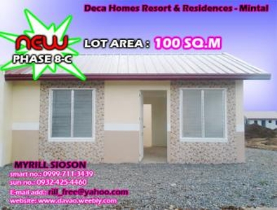 DECA HOMES Mintal-Bungalow House For Sale Philippines