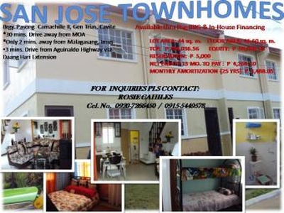 San Jose Town Homes For Sale Philippines