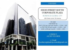 95sqm Office Space for Rent High Street South Corporate BGC
