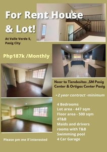 For Lease 4-Bedroom House and Lot in Valle Verde, Pasig City