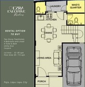 EZRA EXECUTIVE RESIDENCES Two-storey townhomes where units are ready for occupancy