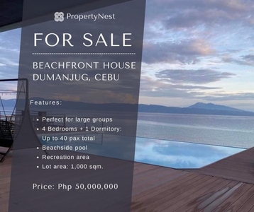 Beachfront Vacation House for Sale Located at Dumanjug City, Cebu