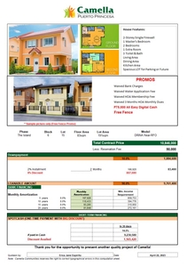 House & Lot for Sale Installment - Camella Homes