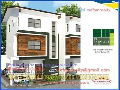 4 Bedroom Single Attached House For Sale in Culiat, Quezon City