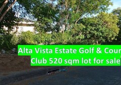 Alta Vista Golf & Country Club Cebu City Lot 520 sqm sale