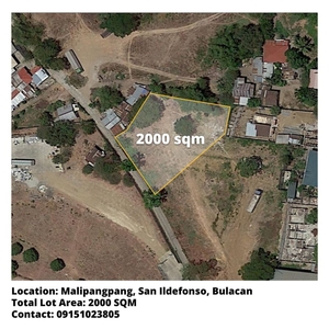 2,000 sqm Lot For Sale in Malipangpang, San Ildefonso, Bulacan