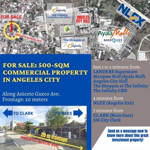 500-SQM COMMERCIAL LOT in Angeles City (near AYALA MALL and LANDERS)