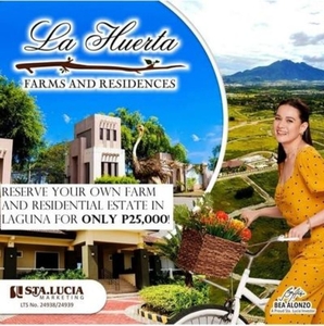 750 sqm Lot For Sale in La Huerta Farms & Residences at Calamba, Laguna