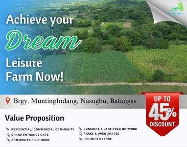 Affordable Mountain View Leisure Farm 250sqm Lot for sale at Nasugbu