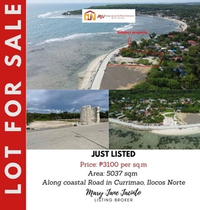 Commercial Lot for Sale Along Coastal Road in Currimao, Ilocos Norte