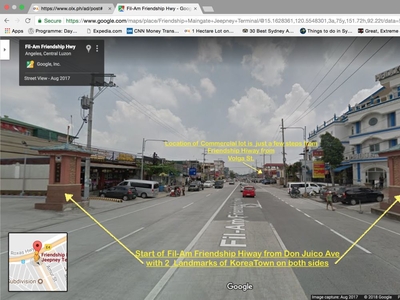 Commercial/Residential Mixed use Lot for Sale Angeles City Friendship Koreatown