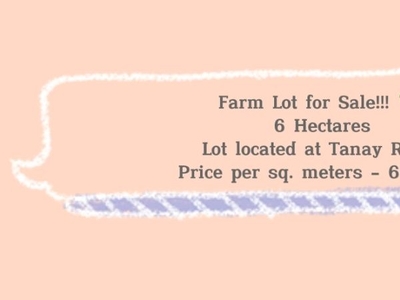 Farm Lot For Sale at Tanay Rizal
