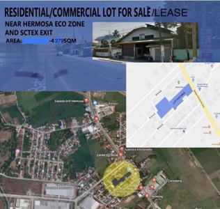 For Sale Commercial/Residential Lot 4,300 sqm near SCTEX exit, Hermosa