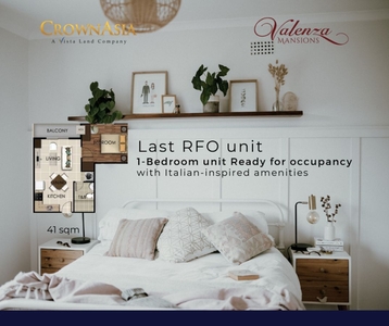 For Sale: RFO 41 sqm 1-Bedroom Unit at Valenza Mansions in Santa Rosa, Laguna