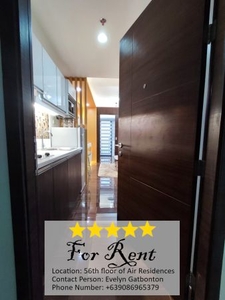 Fully furnished 1 Bedroom unit with balcony apartment at Air Residences Makati