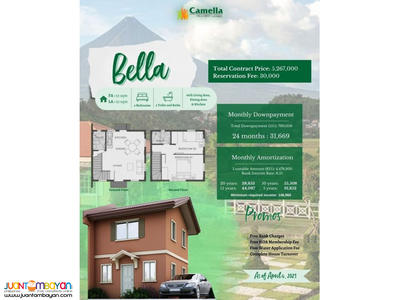HOUSE & LOT FOR SALE - bELLA CAMELLA HILLCREST LEGAZPI