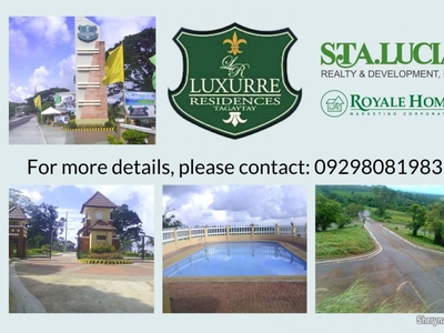 Lot For Sale at Luxurre Residences in Tagaytay