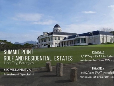Lot for sale at SUMMIT POINT GOLF AND RESIDENTIAL ESTATES Lipa City, Batangas