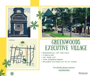 Lot for Sale in Greenwoods Executive Village in Pasig