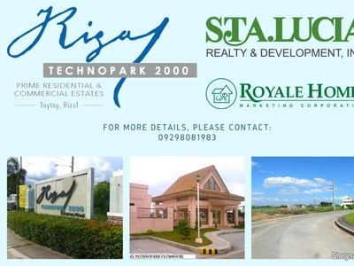 Lot for Sale in Rizal Technopark Subdivision in Taytay, Rizal
