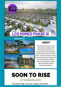 lot inCG Homeowners Phase III for sale