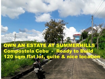 Own an estate at Summerhills Compostela Cebu 120 sqm Flat, Quite, Nice Location