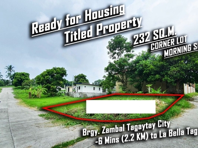 Ready for Housing - 232 Sq.m. - Titled Tagaytay Lot