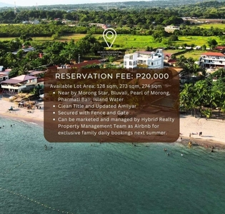 Residential Beach Lot for sale in Brgy. Nagbalayong, Morong, Bataan