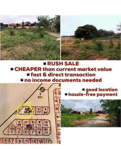 rush sale lot cheaper than current area price