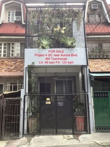 Townhouse for sale in Project 4, C. Aguinaldo