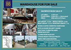 WAREHOUSE FOR SALE WAREHOUSE FOR SALE