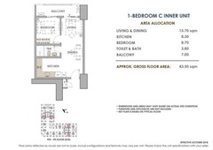 1BR For Sale The Aston Place by DMCI Homes 43.5sqm near La Salle Taft Manila