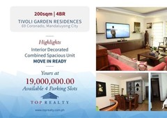 200 sqm Fully Furnished Four Bedroom Condo Unit for Sale at Tivoli Garden Residences