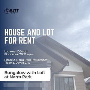 House For Rent In Tigatto, Davao