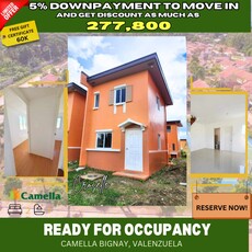 READY FOR OCCUPANCY 2 Bedroom Single House in Camella Bignay Valenzuela