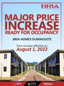 BRIA DUMAGUETE BREAKING NEWS: MAJOR PRICE INCREASE EFFECTIVE AUGUST 1, 2022